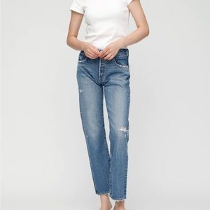 Moussy Jeans| Moussy Lowes Straight Denim| Color Blue| Size 31